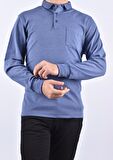 R7280 CEPLİ SWEAT /LACİVERT-İNDİGO/XL