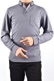 R7280 CEPLİ SWEAT /LACİVERT-GRİ/M