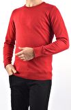 R22920 TRİKO BİSİKLET YAKA KAZAK /KIRMIZI/2XL