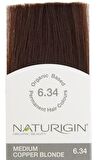 Organik İçerikli Saç Boyası (60 ml) - 6.34 Orta Bakır Kumral - Naturigin