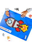 Puzzle By Number Rocket 500 Parça Roket Uzay Bilim Yaratıcı Tasarım Yapı Inşaa Eğitici Oyuncak