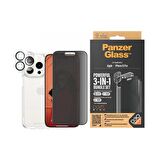 PanzerGlass iPhone 15 Pro UWF Privacy Bundle Ekran & Kamera Koruyucu Kapak