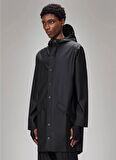 Rains Siyah Erkek Yağmurluk Long Jacket W3