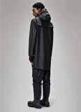 Rains Siyah Erkek Yağmurluk Long Jacket W3