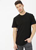 Only & Sons Bisiklet Yaka Düz Siyah Erkek T-Shirt