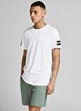 Jack & Jones 12116021 Jcoboro Tee Ss Crew Neck Bisiklet Yaka Düz Beyaz Erkek T-Shirt