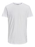 Jack & Jones 12113648_Jjenoa Tee Ss Crew Neck Bisiklet Yaka Regular Fit Baskılı Beyaz Erkek T-Shirt
