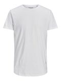 Jack & Jones 12113648_Jjenoa Tee Ss Crew Neck Bisiklet Yaka Regular Fit Baskılı Beyaz Erkek T-Shirt