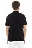 Jack & Jones Polo yaka Yaka Düz Siyah Erkek T-Shirt 12136516 JJEBASIC