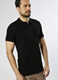 Jack & Jones Polo yaka Yaka Düz Siyah Erkek T-Shirt 12136516 JJEBASIC