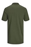 Jack & Jones Polo yaka Yaka Düz Haki Erkek T-Shirt
