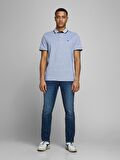 Jack & Jones Polo Yaka Kısa Kollu Mavi Erkek Tişört