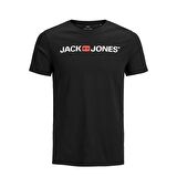 Jack & Jones O Yaka Baskılı Siyah Erkek T-Shirt 12137126_JJECORP LOGO TEE SS CREW N