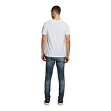 Jack & Jones O Yaka Baskılı Beyaz Erkek T-Shirt 12137126_JJECORP LOGO TEE SS CREW N