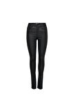 Only Kadın Pantolon Onlanne K Mid Waist Coated Pnt Noos