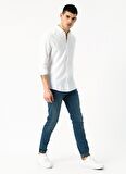 Only & Sons Beyaz Erkek Gömlek - 22012321 Onscaiden Ls Solid Linen S
