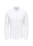 Only & Sons Beyaz Erkek Gömlek - 22012321 Onscaiden Ls Solid Linen S
