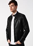 Jack & Jones Koyu Siyah Erkek Mont 12147218 JCOROCKY JACKET NOOS