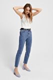Only Kadın Yüksek Bel Jean Pantolon 65515171549 Koyu Mavi