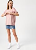 Only Bisiklet Yaka Pembe T-Shirt
