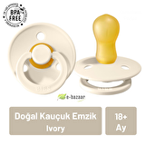 Bibs Kauçuk Emzik I Ivory I 18+ Ay