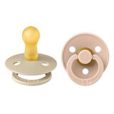 Bibs Colour İkili Kauçuk Emzik-Vanilla/Blush 6-18 Ay