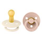 BIBS Colour İkili Kauçuk Emzik-Ivory/Blush 6-18 Ay