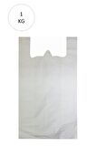 Beyaz Atlet Poşet Büyük Boy 32x57 cm Takriben 72 Adet 1 Kg