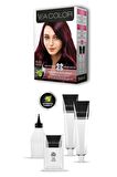 2 Tüp Krem Saç Boyası Seti Şarap Kızılı No:4.65
