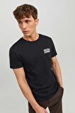 Jack & Jones Erkek Jjecorp Baskı Detaylı Bisiklet Yaka T-Shirt 12151955 Siyah