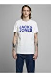 Jack&Jones Erkek Baskılı Tişört Büyük Logo 12151955 BEYAZ-XXL