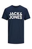 Jack & Jones O Yaka Baskılı Koyu Lacivert Erkek T-Shirt 12151955 JJECORP LOGO TEE SS CREW N