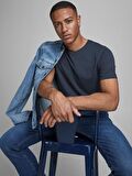 Jack&Jones Slim Fit Lacivert Erkek T-Shirt 12156101