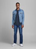 Jack&Jones Slim Fit Lacivert Erkek T-Shirt 12156101