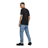 Jack & Jones O Yaka Düz Siyah Erkek T-Shirt 12156101 JJEORGANIC BASIC TEE SS
