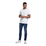Jack & Jones O Yaka Düz Beyaz Erkek T-Shirt 12156101 JJEORGANIC BASIC TEE SS