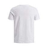 Jack & Jones O Yaka Düz Beyaz Erkek T-Shirt 12156101 JJEORGANIC BASIC TEE SS