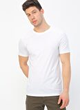Jack & Jones O Yaka Düz Beyaz Erkek T-Shirt 12156101 JJEORGANIC BASIC TEE SS