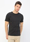 Jack & Jones O Yaka Düz Siyah Erkek T-Shirt 12156101 JJEORGANIC BASIC TEE SS