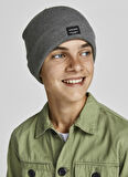 Jack & Jones Gri Erkek Çocuk Bere JACDNA BEANIE SN JNR