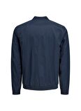Jack & Jones 12165203_Jjerush Bomber Noos Bomber Yaka Uzun Kollu  Normal Kalıp Düz Lacivert Erkek Mont