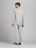 Jack & Jones 12165322_Jjigordon Jjshark Sweatpan   Lastikli Regular Fit Düz Açık Gri Erkek Eşofman Altı