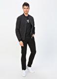 Jack & Jones 12165203_Jjerush  Noos Bomber Normal Kalıp Düz Siyah Erkek Mont