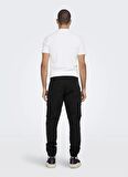 Only & Sons Lastikli Paça Siyah Erkek Kargo Pantolon ONSCAM STAGE CARGO CUFF LIFE 6687 N