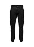Only & Sons Lastikli Paça Siyah Erkek Kargo Pantolon 22016687_ONSCAM STAGE CARGO CUFF PK