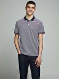 Jack & Jones 12169064_Jprbluwin Polo SsPolo Yaka Regular Fit Düz Mavi Erkek T-Shirt