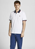 Jack & Jones Düz Kırık Beyaz Erkek Polo T-Shirt 12169064_JPRBLUWIN POLO SS