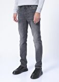 Only & Sons Onsloom Life Slim Zip Jog St 7103 Normal Bel Taşlamalı Gri ErkekDenim Pantolon