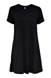 Only Kadın Onlmay %100 Pamuk Mini Elbise 15202971 Siyah