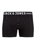 Jack&Jones Büyük Beden Siyah Erkek 3'lü Boxer Set 12147591